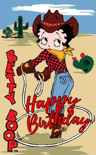 betty boop cowgirl cards