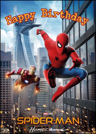 birthday cards spiderman