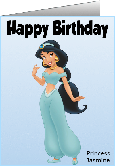 Disney eCard featuring Princess Jasmine