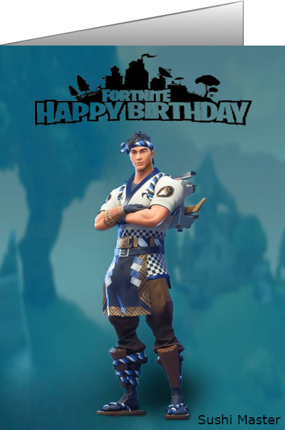 fortnite-sushi master ecards