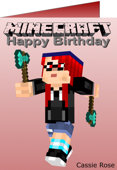 minecraft birthday ecards