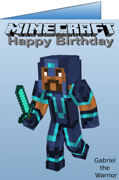 minecraft birthday ecards