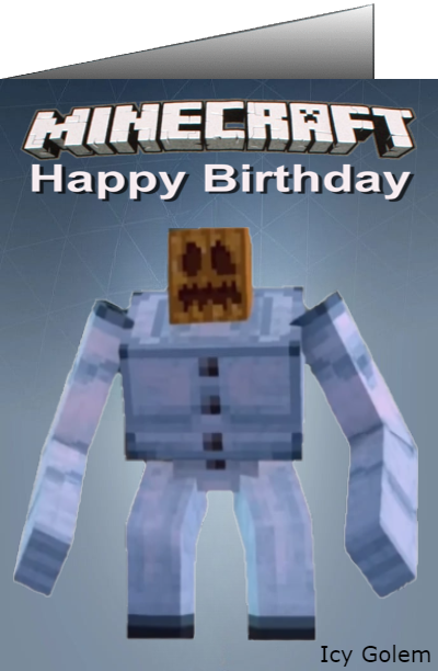 minecraft birthday ecards
