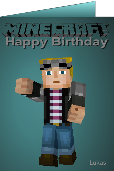 minecraft birthday ecards