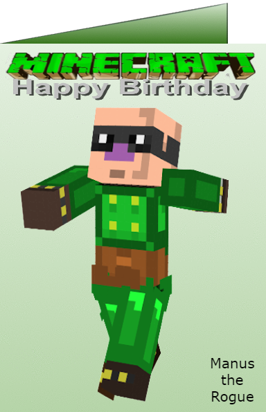 minecraft birthday ecards