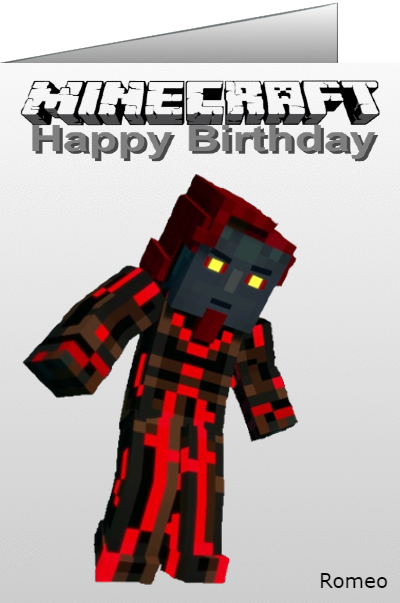 minecraft birthday ecards