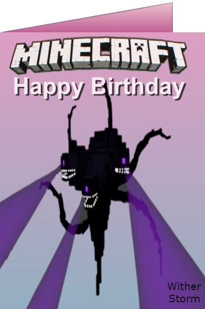 minecraft birthday ecards
