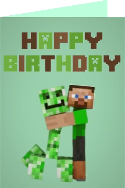 minecraft birthday ecards