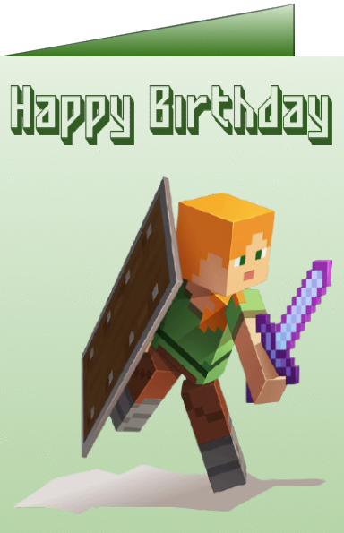 minecraft birthday ecards