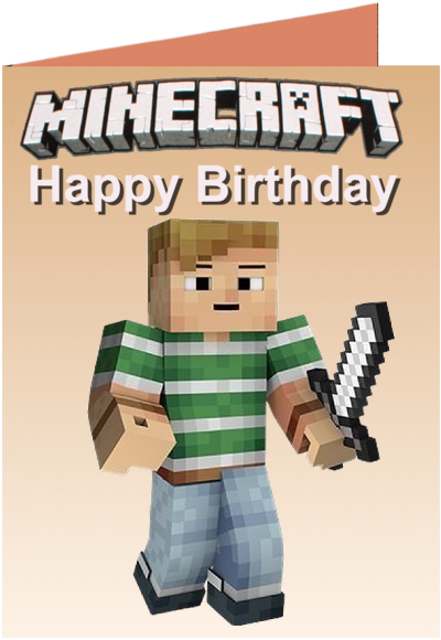 minecraft birthday ecards