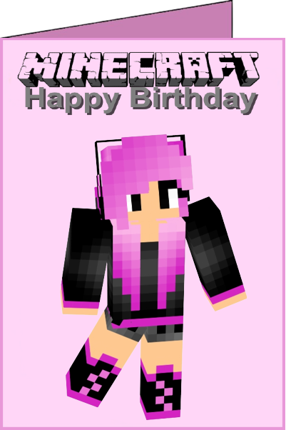 minecraft birthday ecards