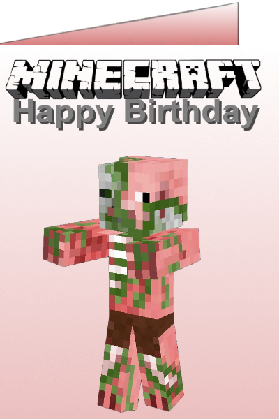 minecraft birthday ecards