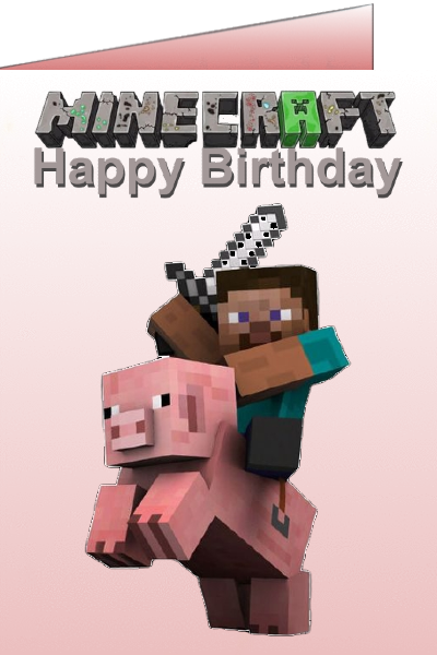 minecraft birthday ecards