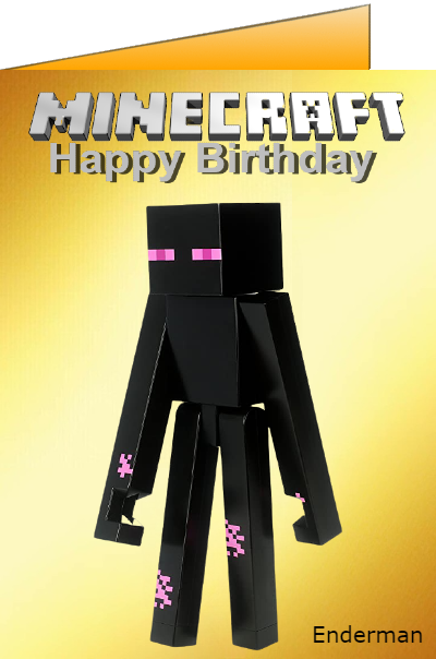 minecraft birthday ecards