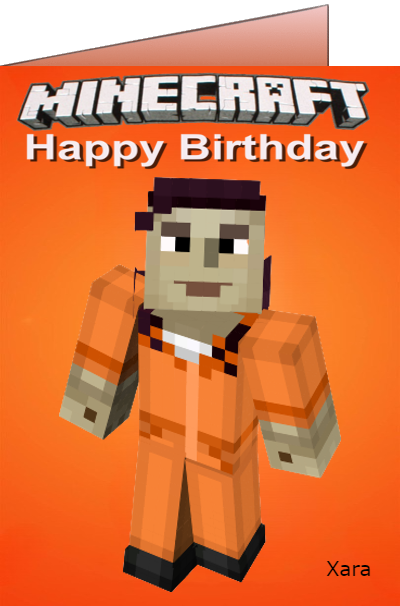 minecraft birthday ecards