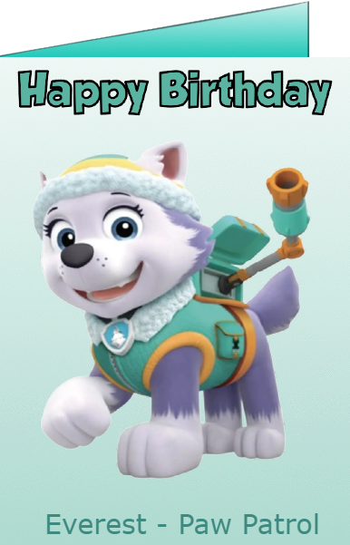 paw patrol birthday ecards
