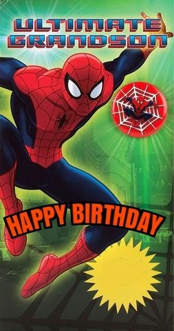 birthday cards spiderman