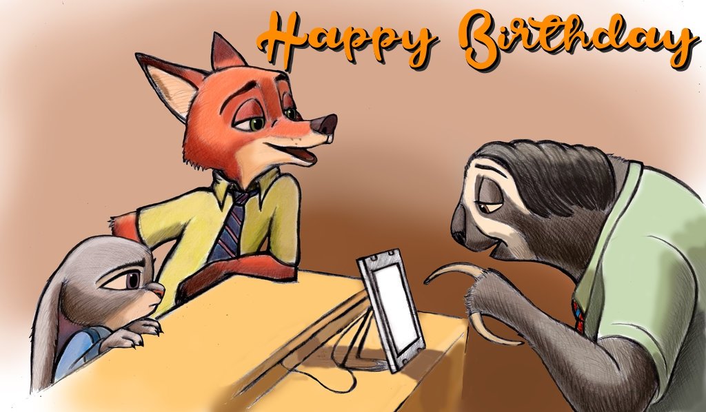 zootopia birthday cards