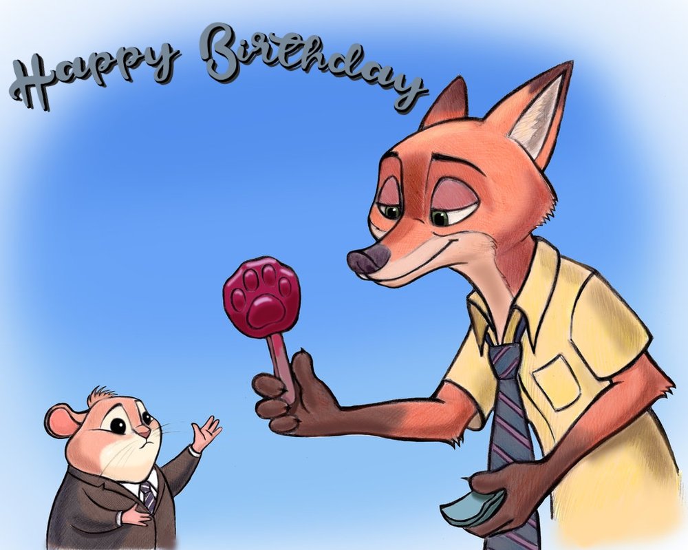 zootopia birthday cards