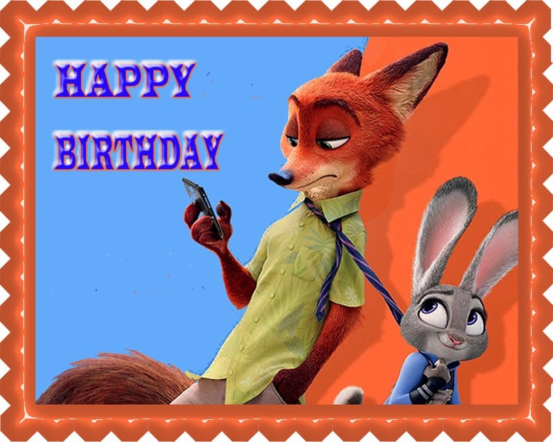 zootopia birthday cards